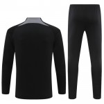 Kinder Paris Saint-Germain Training Sweatshirts Viertelreißverschluss 2023-24 Schwarze